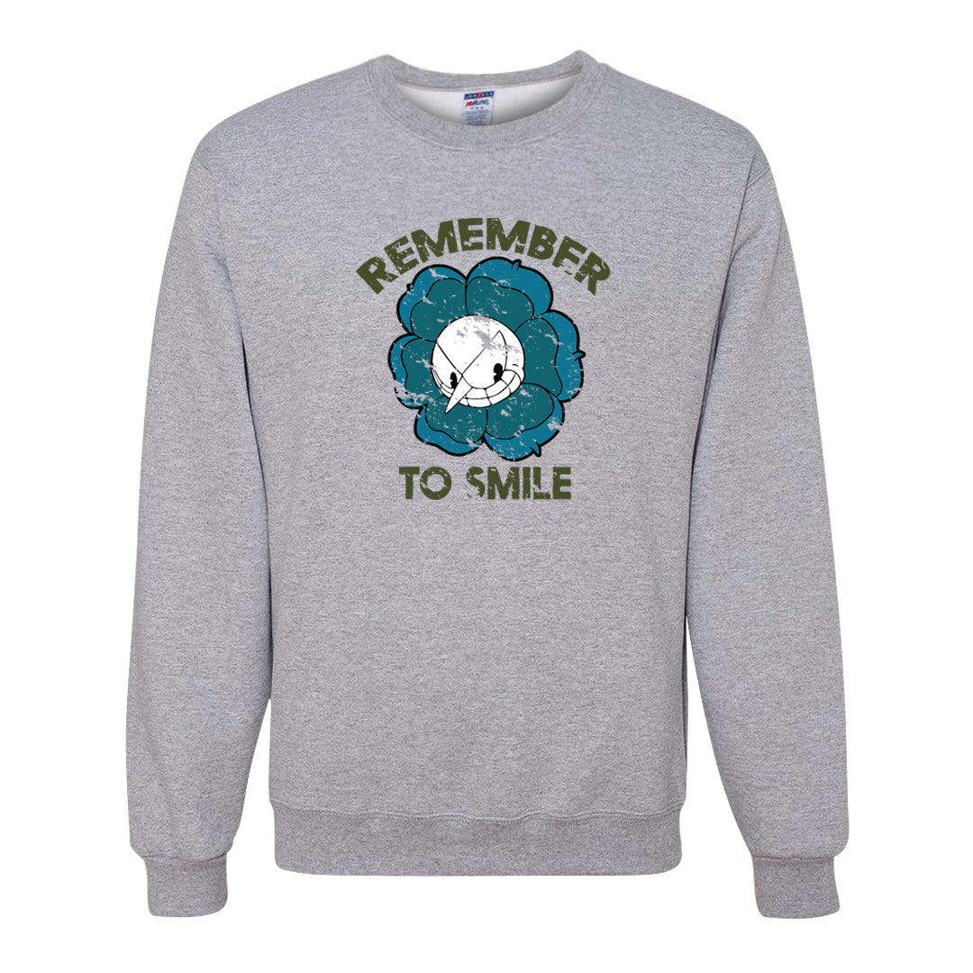 Element Black Olive High 1s Crewneck Sweatshirt | Remember To Smile, Ash