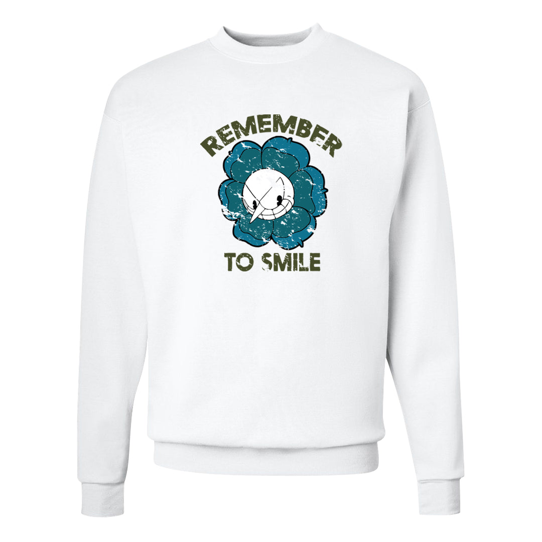 Element Black Olive High 1s Crewneck Sweatshirt | Remember To Smile, White