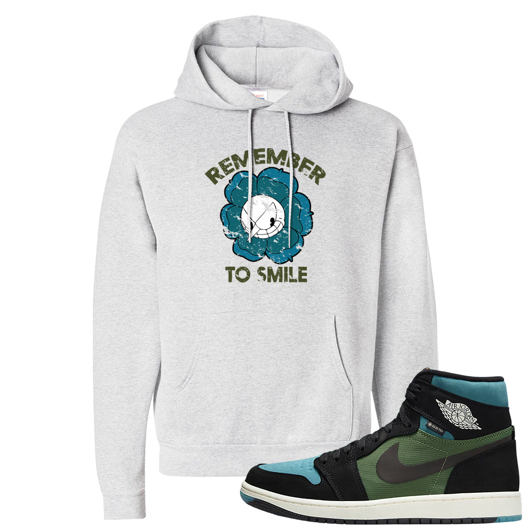Element Black Olive High 1s Hoodie | Remember To Smile, Ash