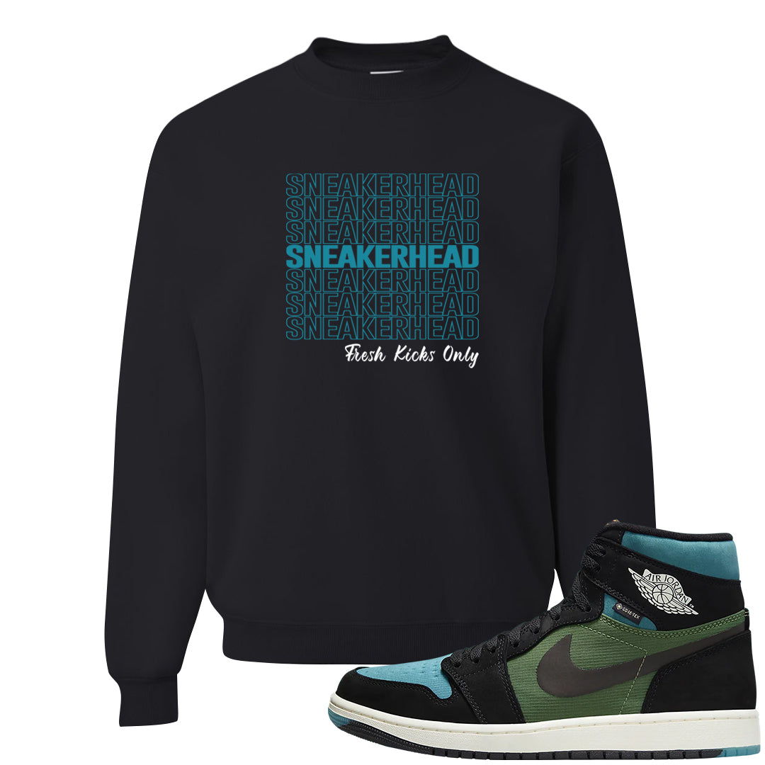 Element Black Olive High 1s Crewneck Sweatshirt | Thank You Sneakers, Black