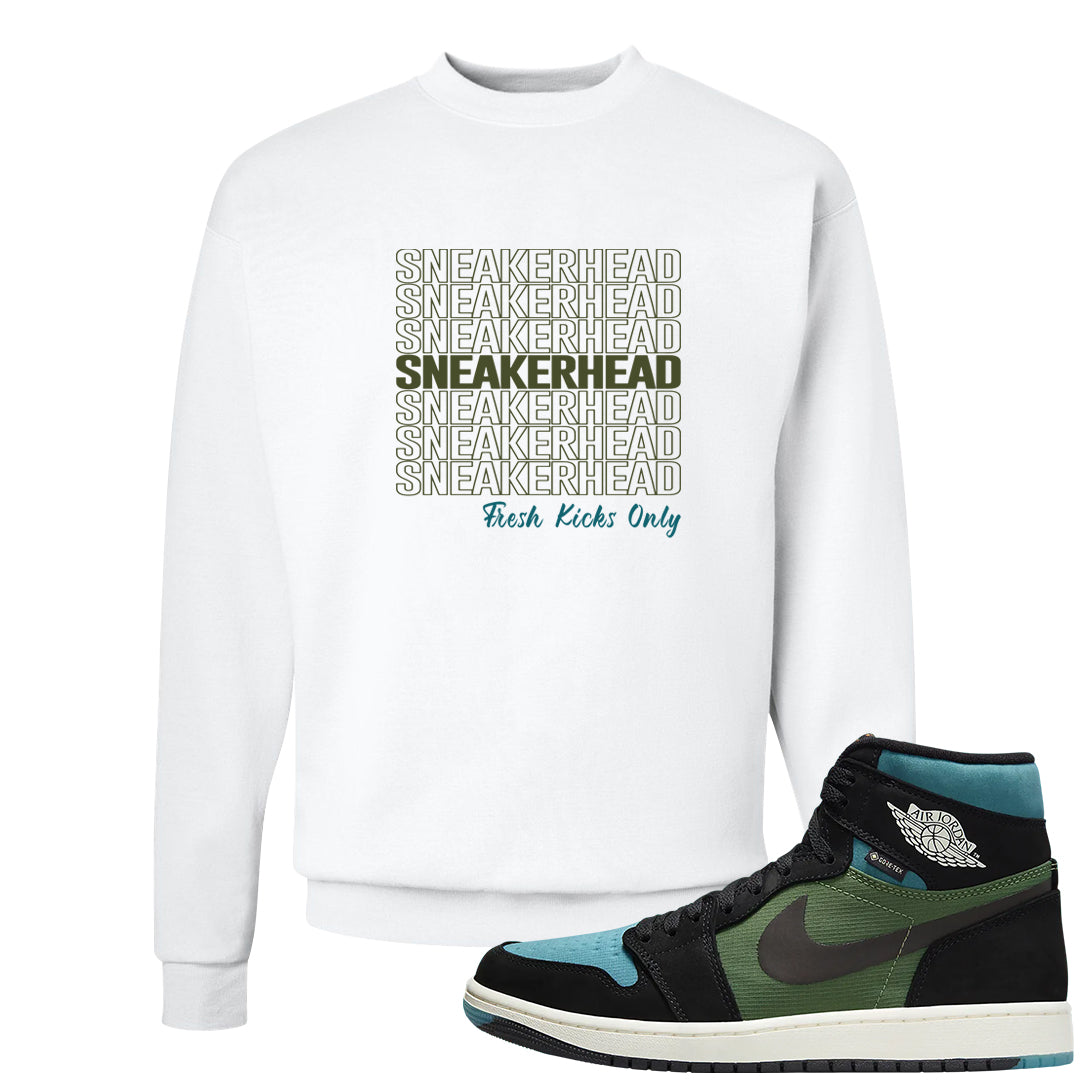 Element Black Olive High 1s Crewneck Sweatshirt | Thank You Sneakers, White