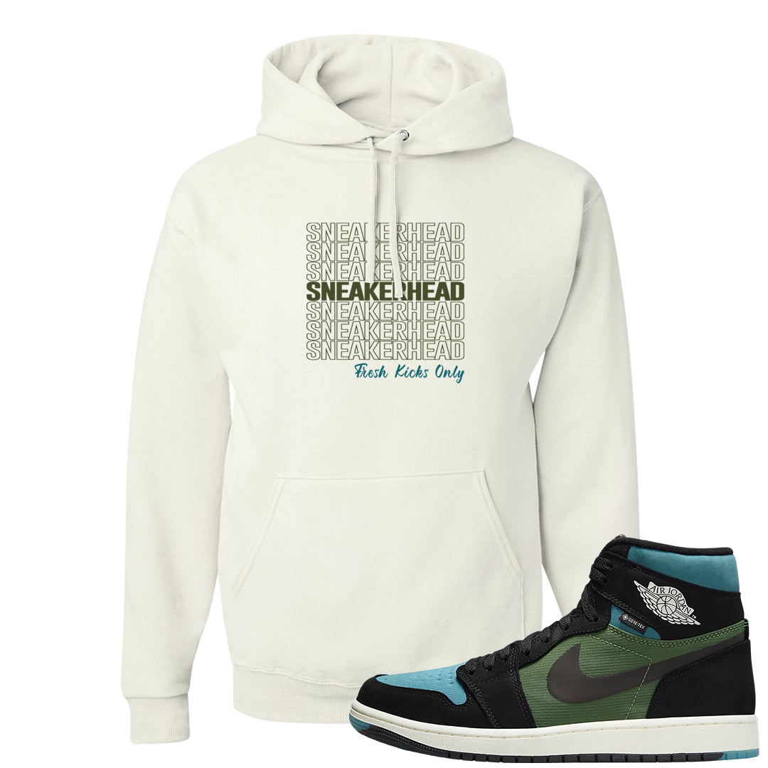 Element Black Olive High 1s Hoodie | Thank You Sneakers, White