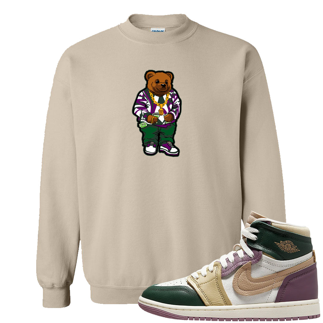 Galactic Jade High 1s Crewneck Sweatshirt | Sweater Bear, Sand