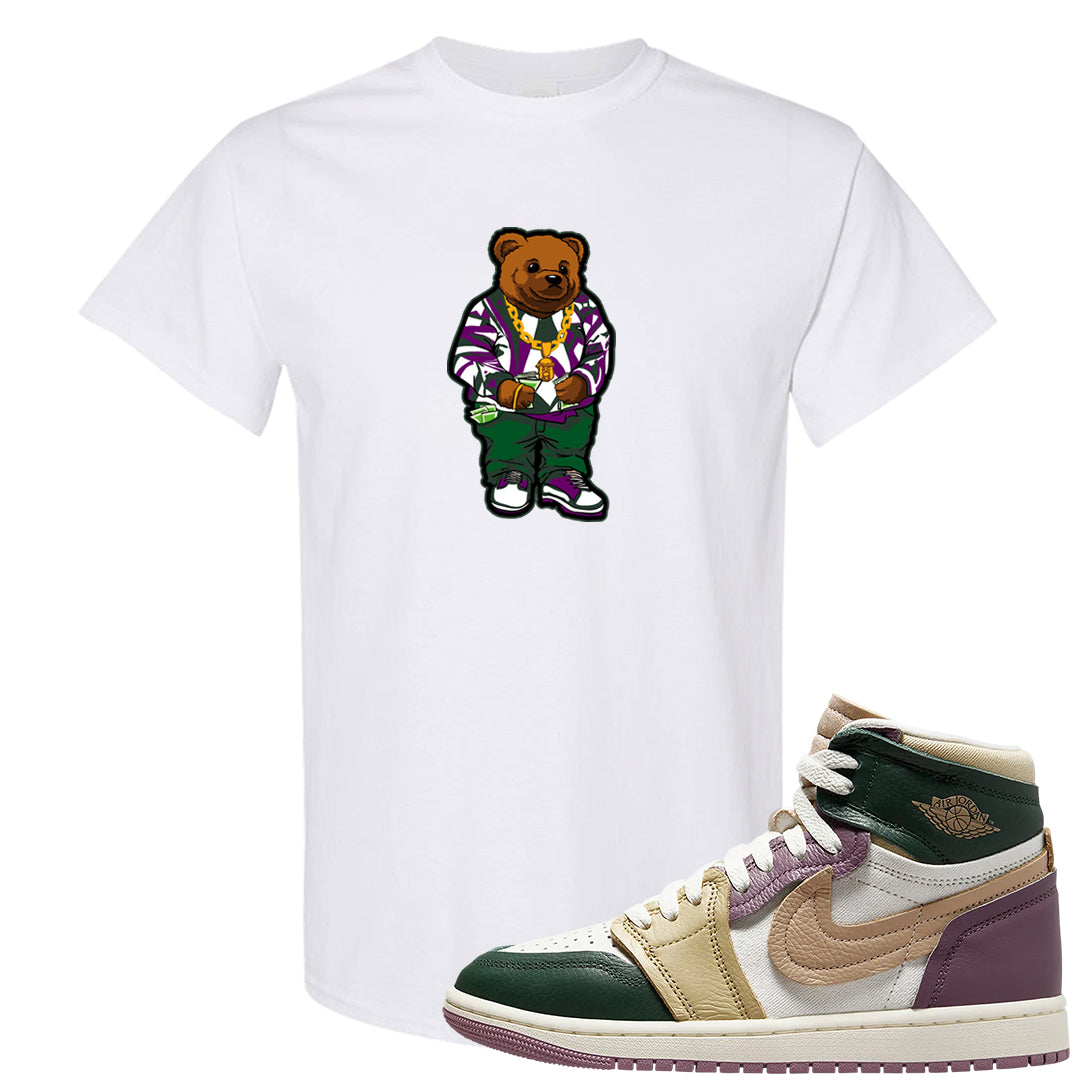 Galactic Jade High 1s T Shirt | Sweater Bear, White