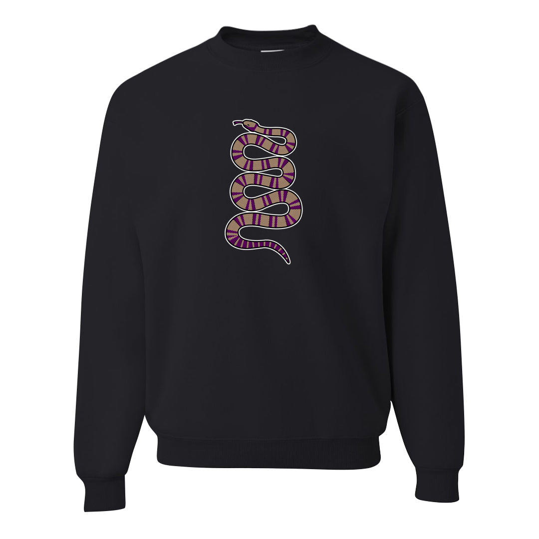 Galactic Jade High 1s Crewneck Sweatshirt | Coiled Snake, Black