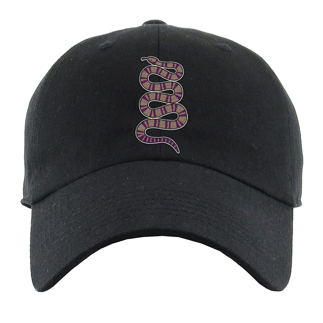 Galactic Jade High 1s Dad Hat | Coiled Snake, Black