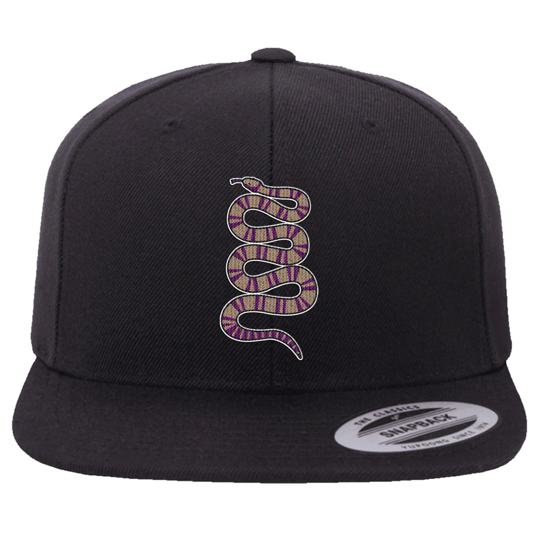Galactic Jade High 1s Snapback Hat | Coiled Snake, Black