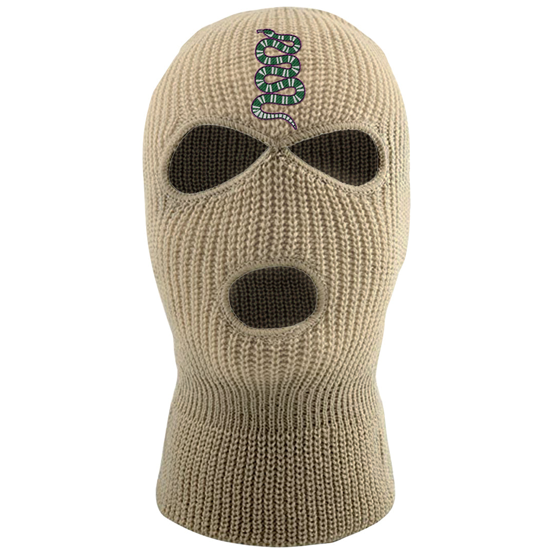 Galactic Jade High 1s Ski Mask | Coiled Snake, Khaki
