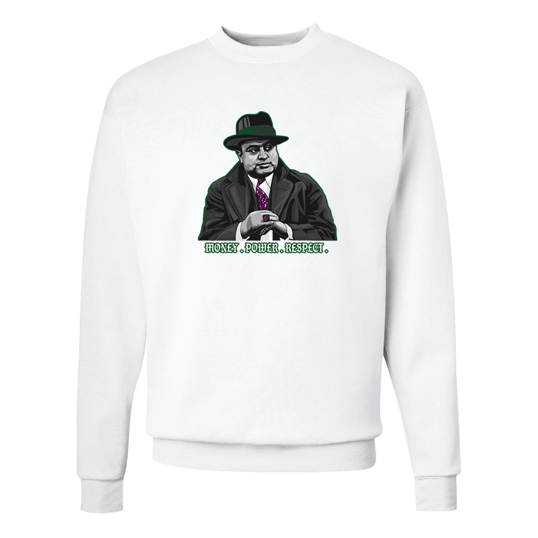 Galactic Jade High 1s Crewneck Sweatshirt | Capone Illustration, White