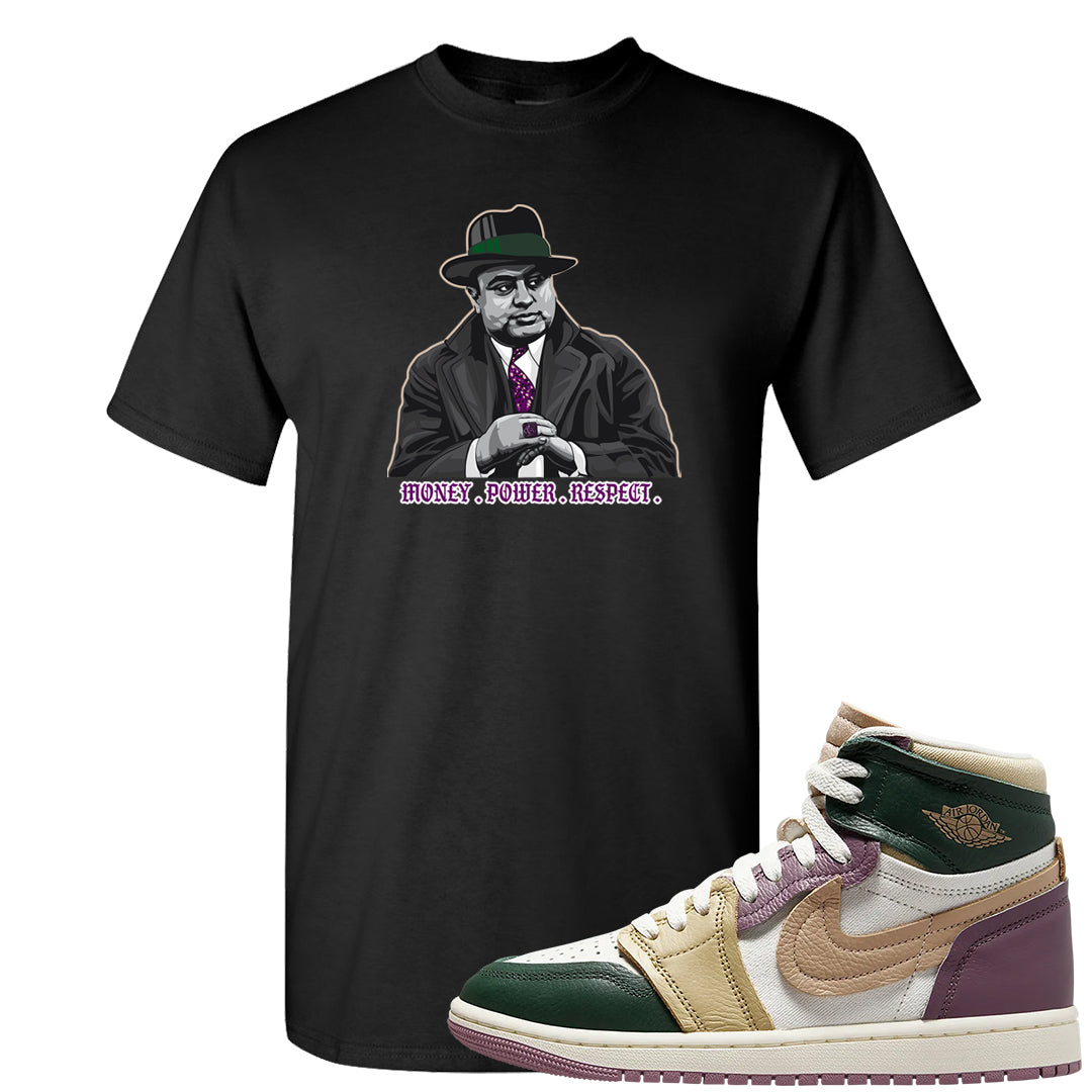 Galactic Jade High 1s T Shirt | Capone Illustration, Black
