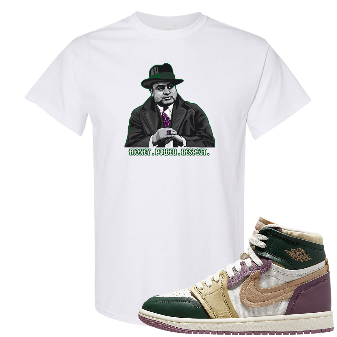 Galactic Jade High 1s T Shirt | Capone Illustration, White