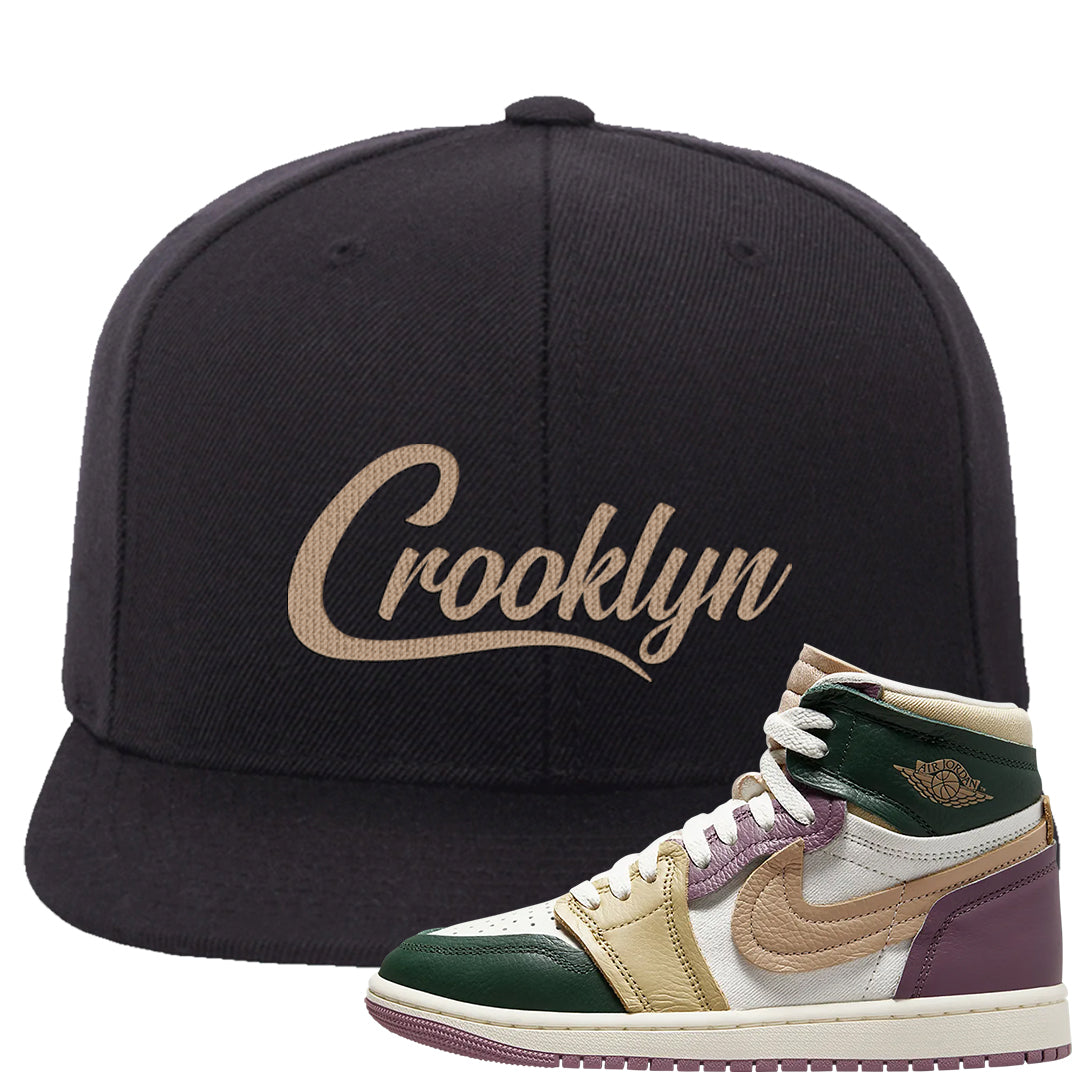Galactic Jade High 1s Snapback Hat | Crooklyn, Black