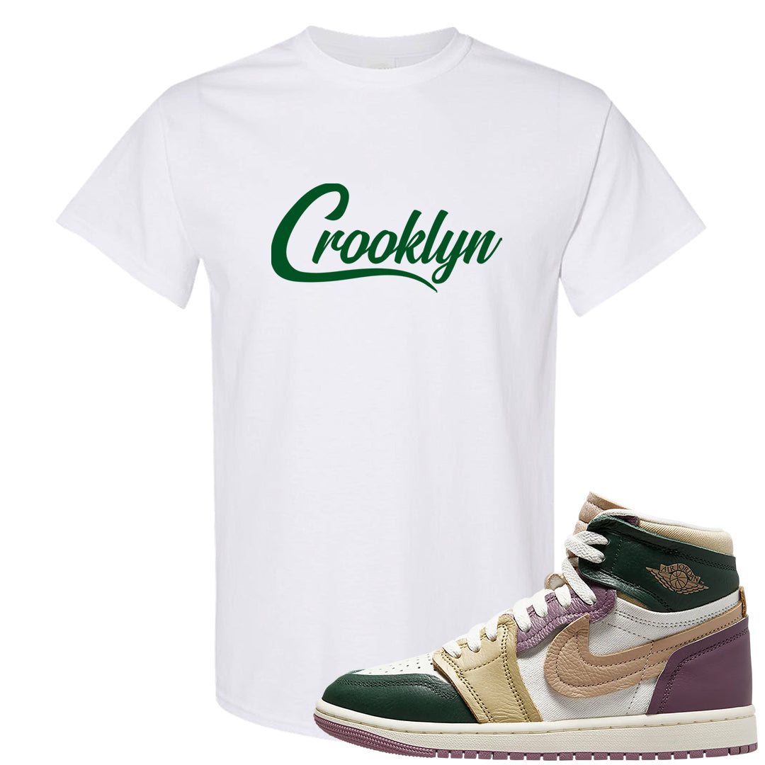 Galactic Jade High 1s T Shirt | Crooklyn, White