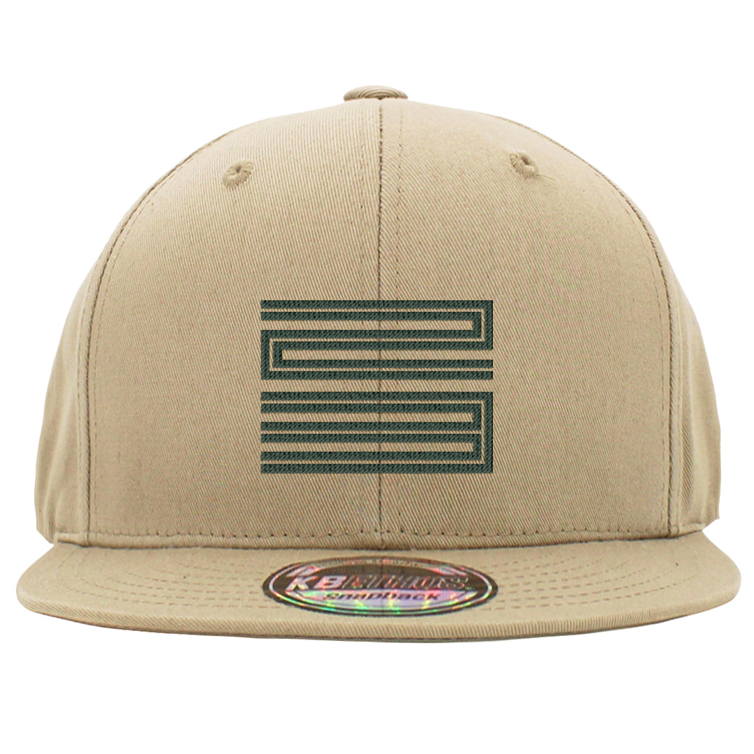 Galactic Jade High 1s Snapback Hat | Double Line 23, Khaki