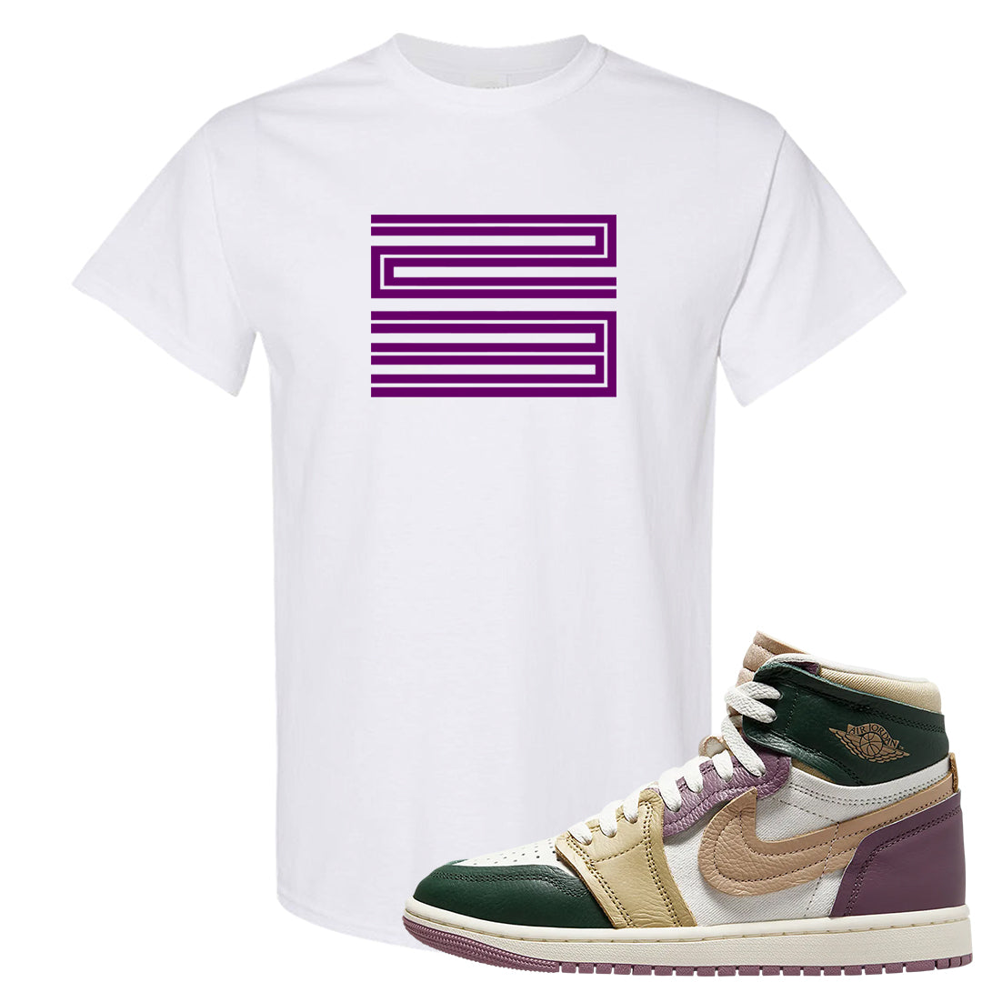 Galactic Jade High 1s T Shirt | Double Line 23, White