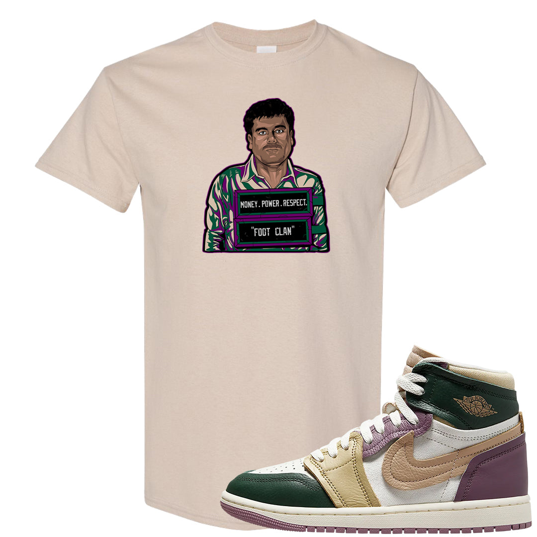 Galactic Jade High 1s T Shirt | El Chapo Illustration, Sand