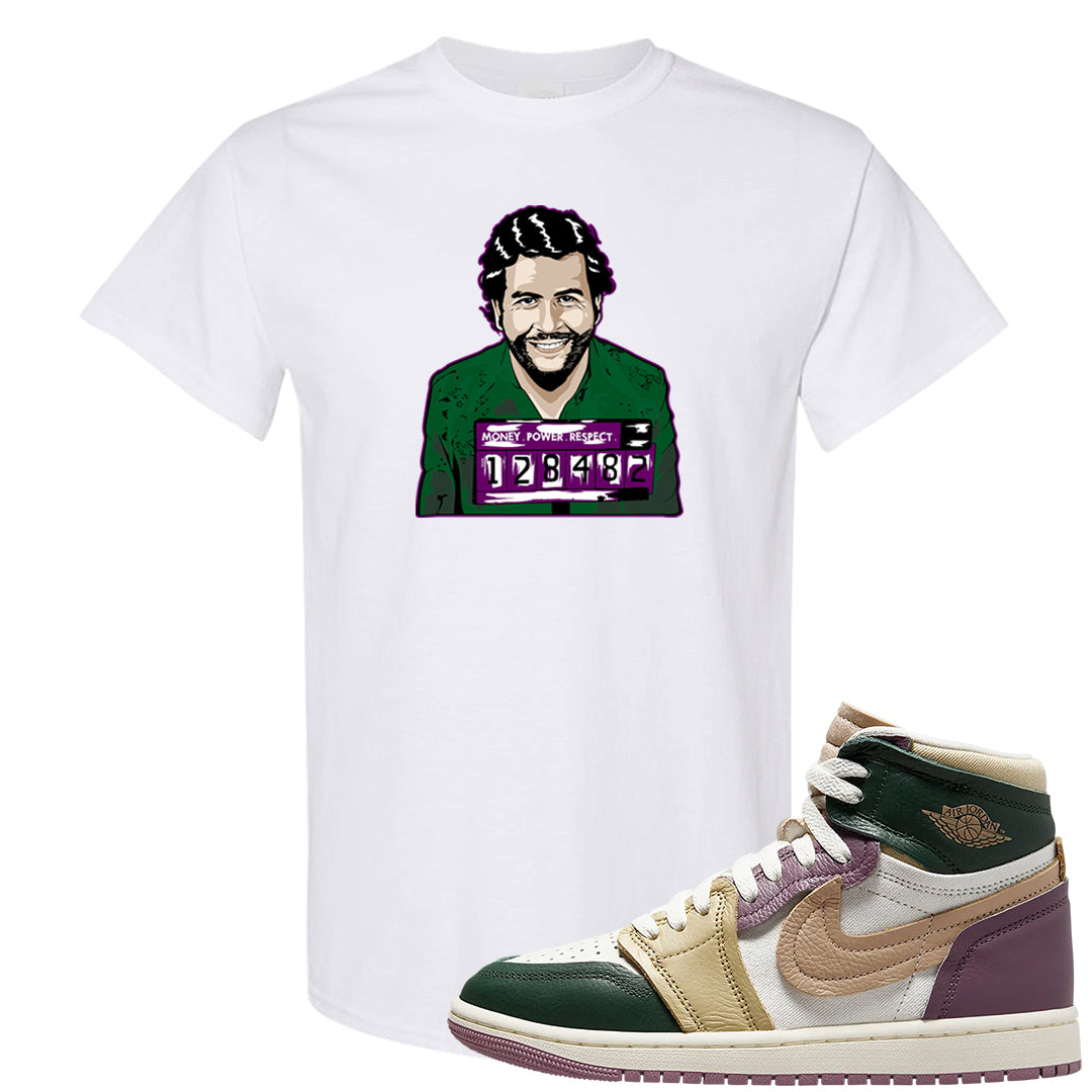 Galactic Jade High 1s T Shirt | Escobar Illustration, White