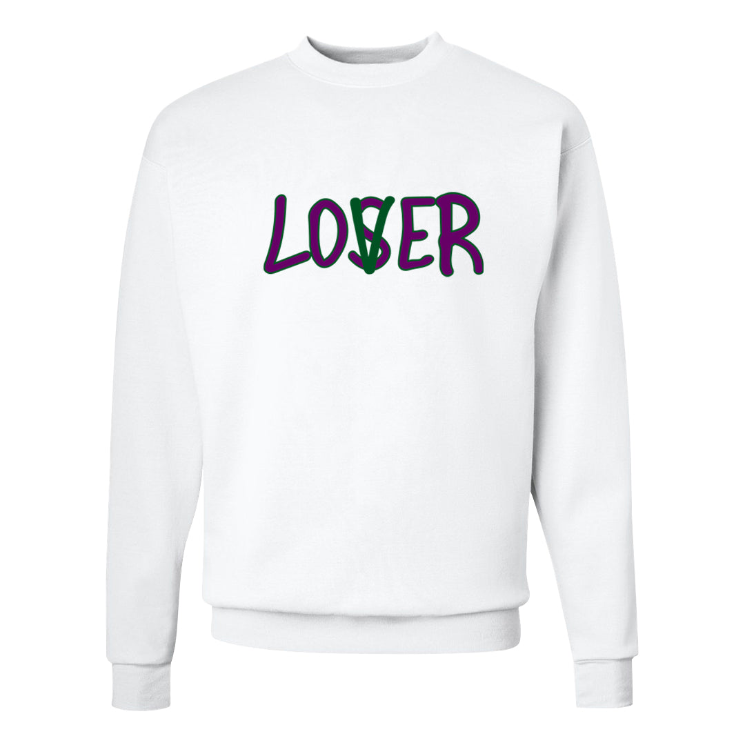 Galactic Jade High 1s Crewneck Sweatshirt | Lover, White