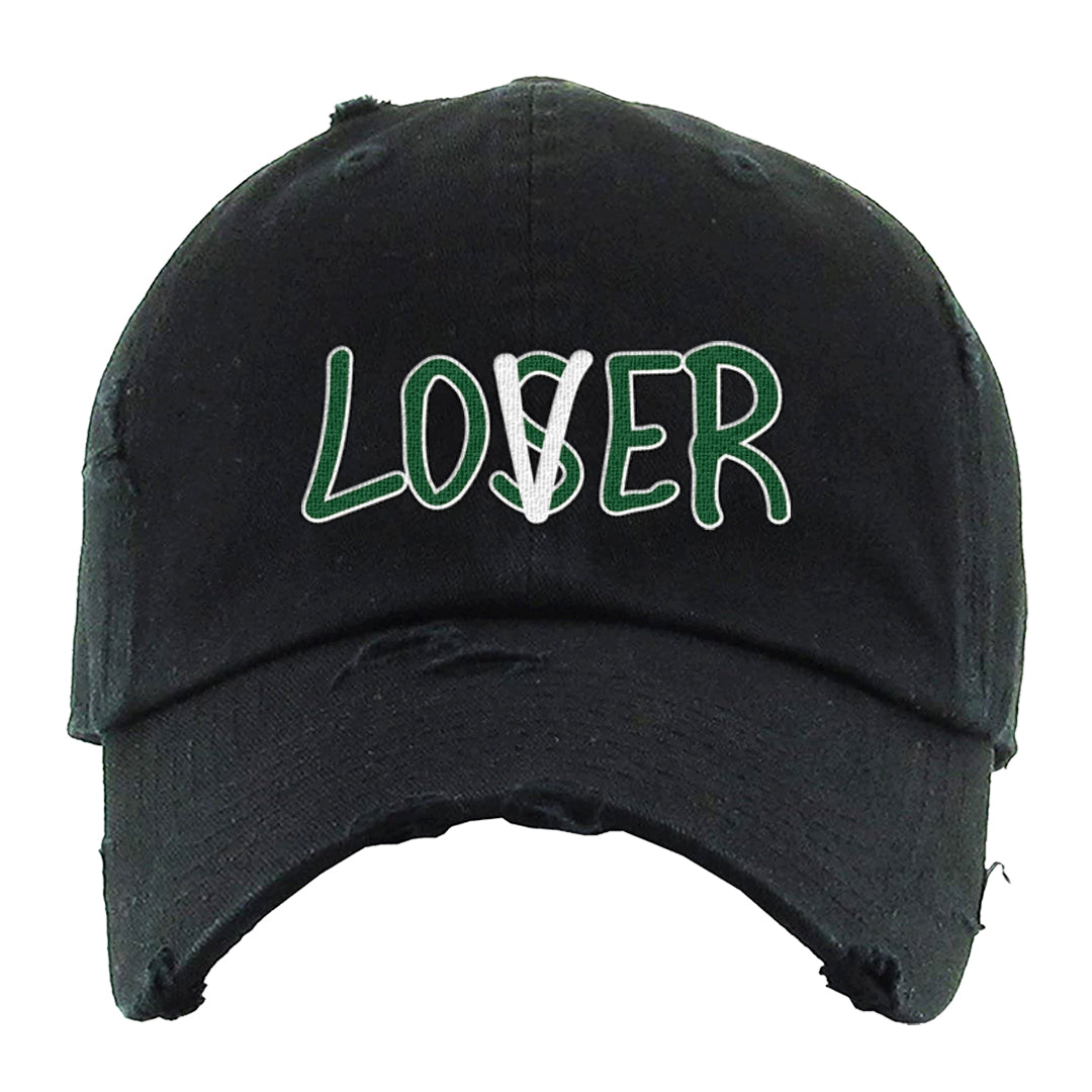 Galactic Jade High 1s Distressed Dad Hat | Lover, Black