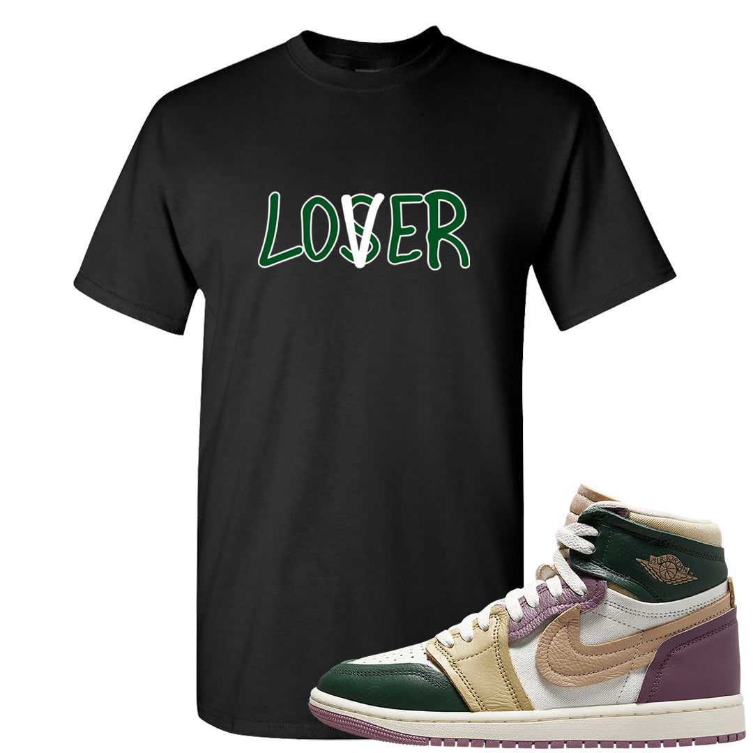 Galactic Jade High 1s T Shirt | Lover, Black