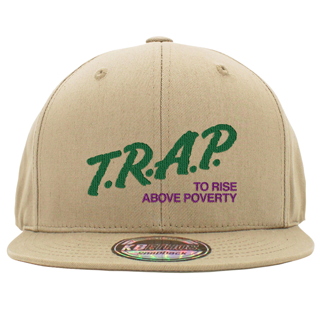 Galactic Jade High 1s Snapback Hat | Trap To Rise Above Poverty, Khaki