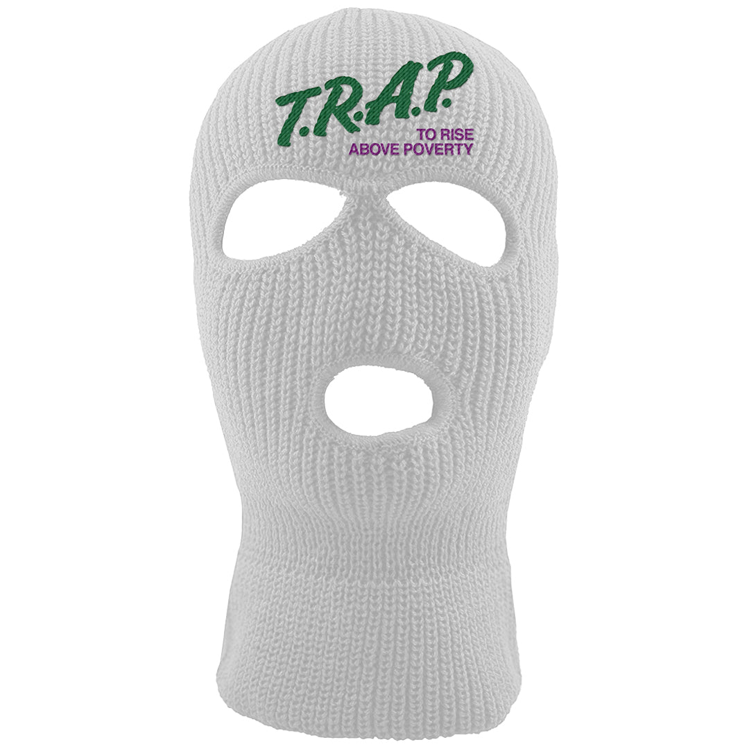 Galactic Jade High 1s Ski Mask | Trap To Rise Above Poverty, White