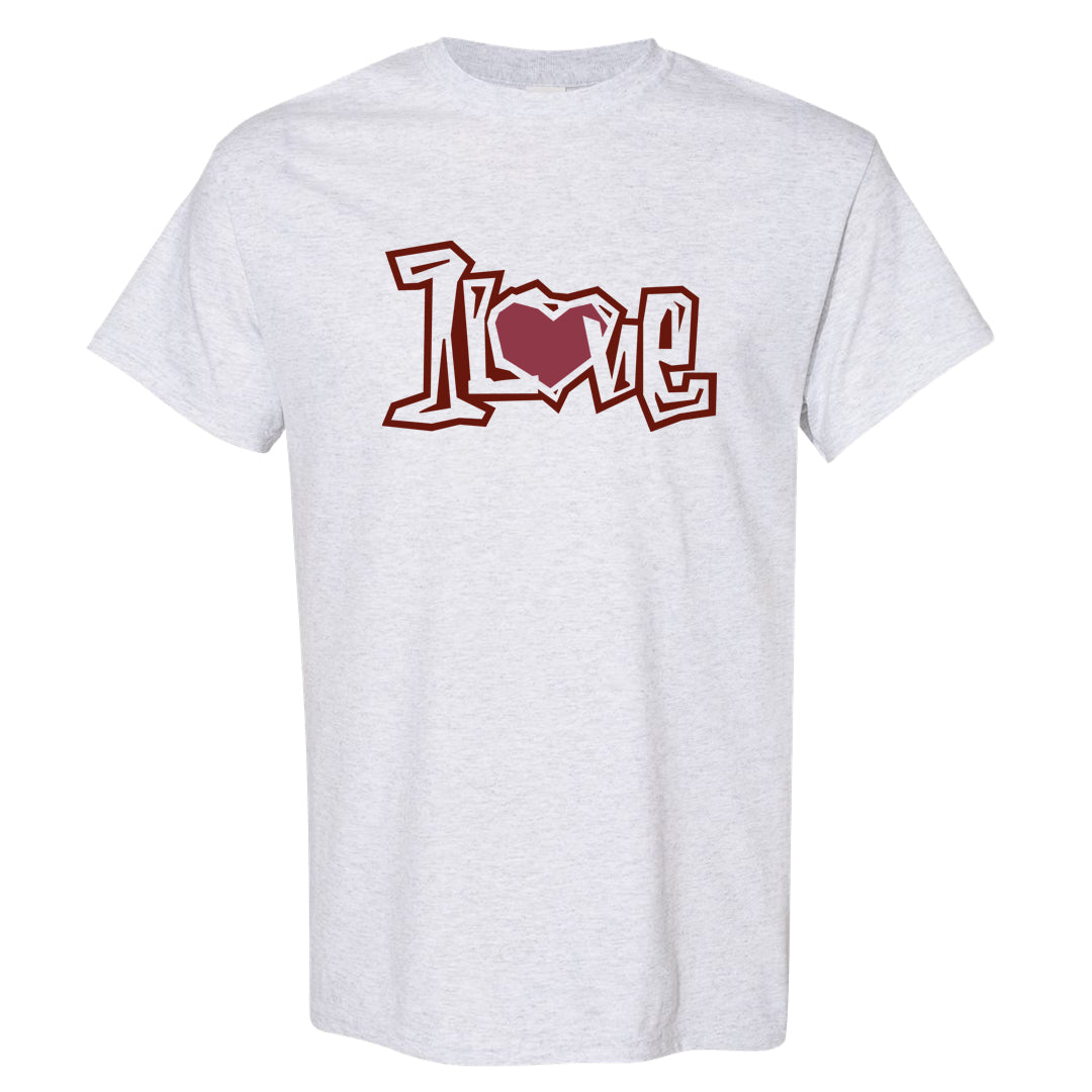 Metallic Burgundy High 1s T Shirt | 1 Love, Ash