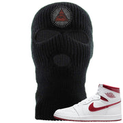 Metallic Burgundy High 1s Ski Mask | All Seeing Eye, Black