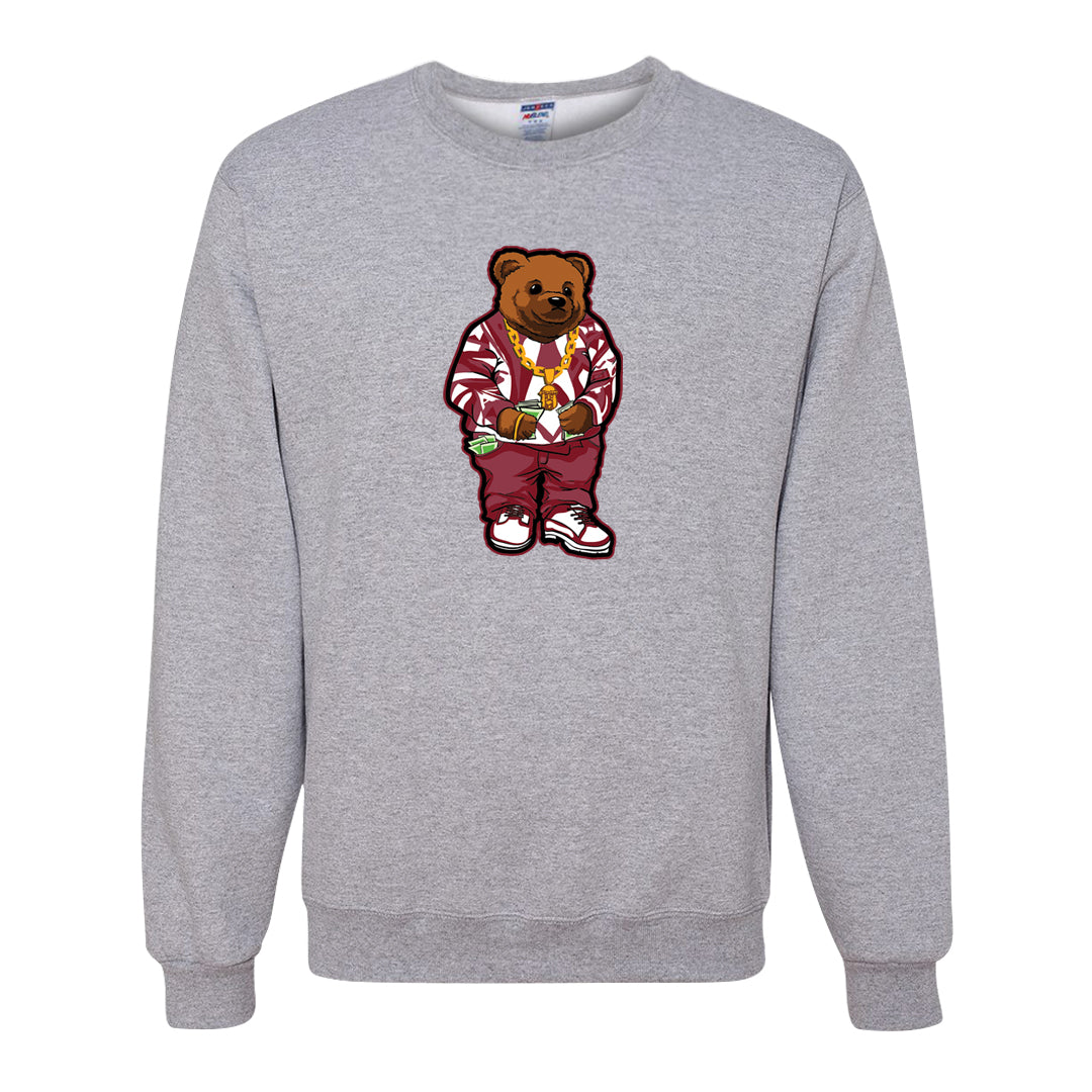 Metallic Burgundy High 1s Crewneck Sweatshirt | Sweater Bear, Ash