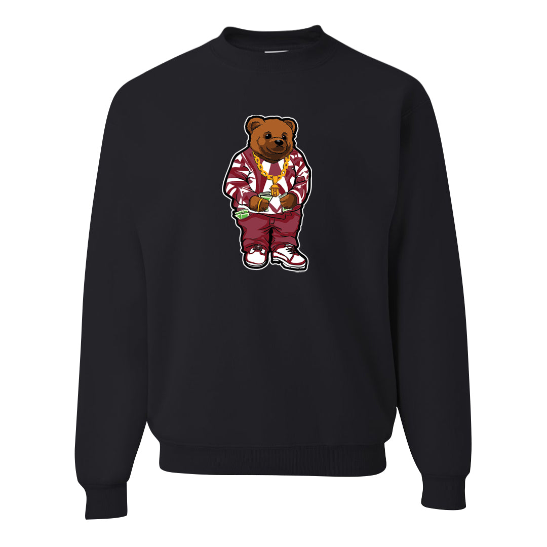 Metallic Burgundy High 1s Crewneck Sweatshirt | Sweater Bear, Black