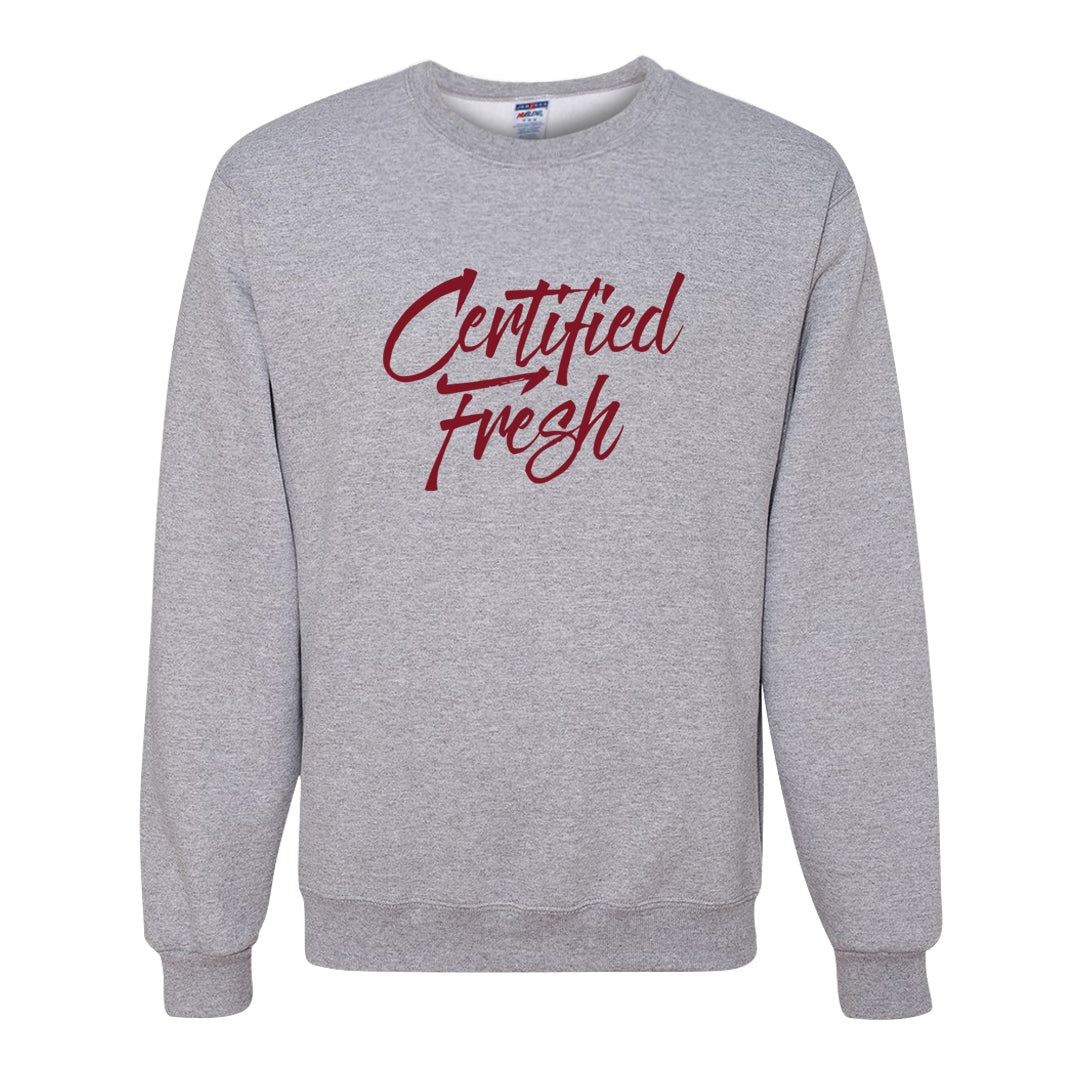 Metallic Burgundy High 1s Crewneck Sweatshirt | Certified Fresh, Ash