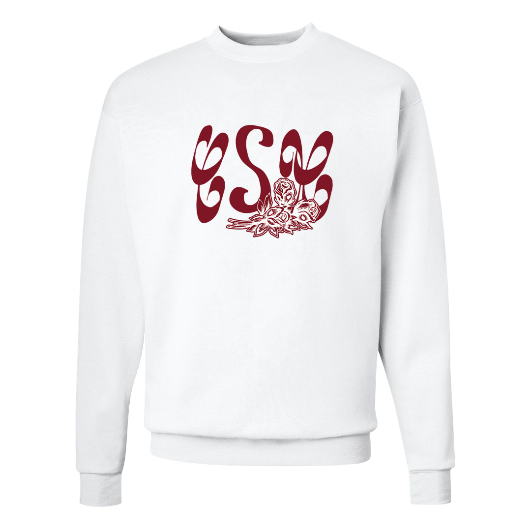 Metallic Burgundy High 1s Crewneck Sweatshirt | Certified Sneakerhead, White