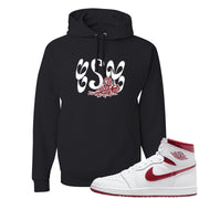 Metallic Burgundy High 1s Hoodie | Certified Sneakerhead, Black