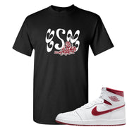 Metallic Burgundy High 1s T Shirt | Certified Sneakerhead, Black