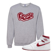 Metallic Burgundy High 1s Crewneck Sweatshirt | Fresh, Ash