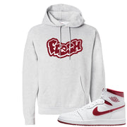 Metallic Burgundy High 1s Hoodie | Fresh, Ash