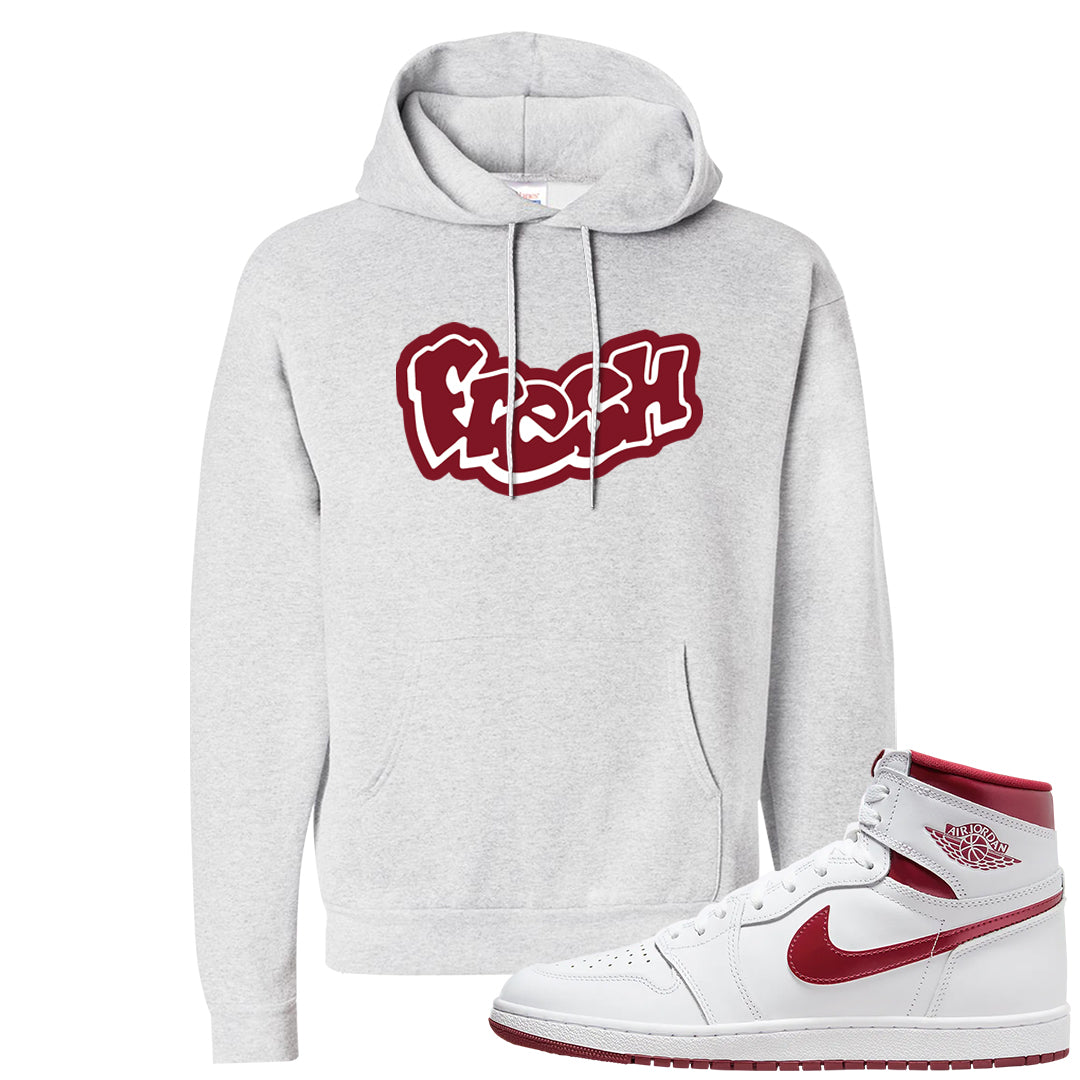 Metallic Burgundy High 1s Hoodie | Fresh, Ash