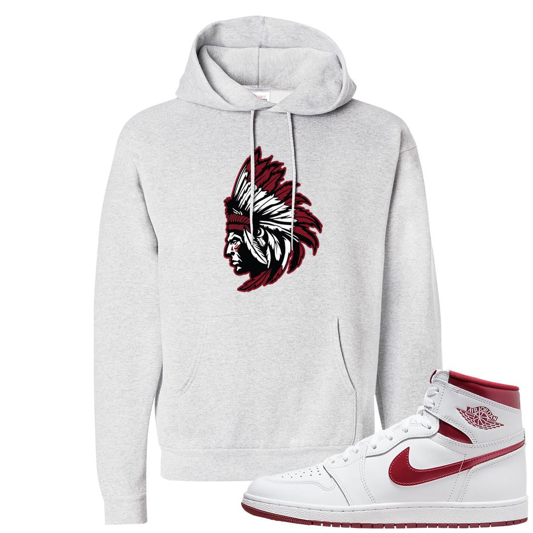 Metallic Burgundy High 1s Hoodie | Indian Chief, Ash