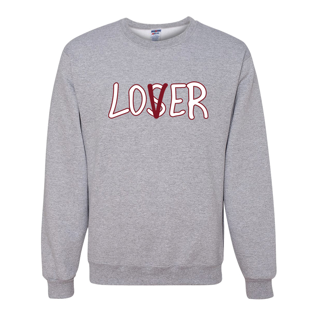 Metallic Burgundy High 1s Crewneck Sweatshirt | Lover, Ash
