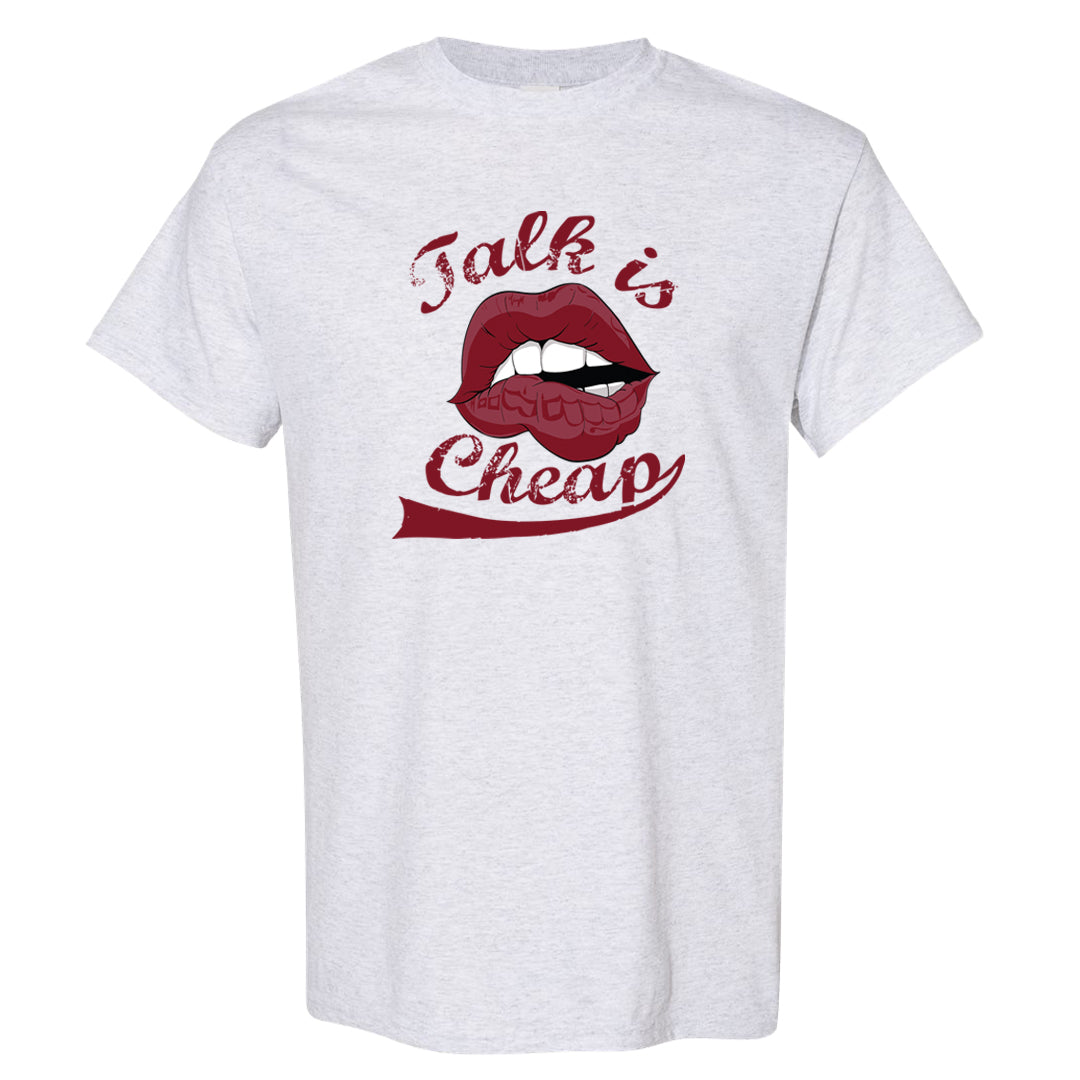 Metallic Burgundy High 1s T Shirt | Talk Lips, Ash