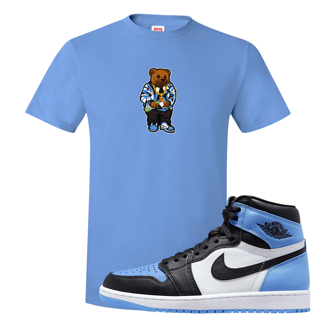 UNC Toe High 1s T Shirt | Sweater Bear, Carolina Blue