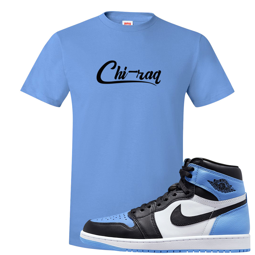 UNC Toe High 1s T Shirt | Chiraq, Carolina Blue
