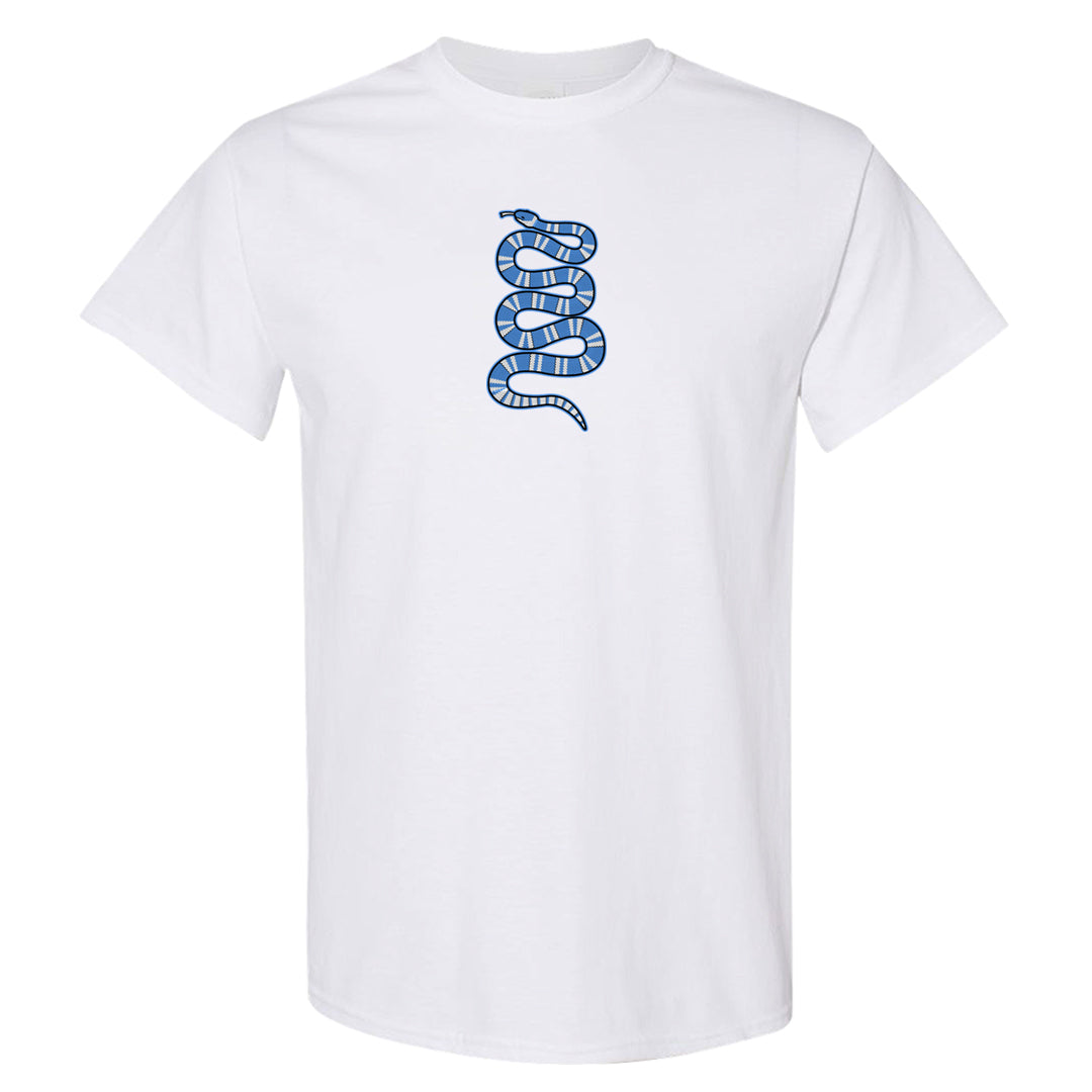 UNC Toe High 1s T Shirt | Coiled Snake, White