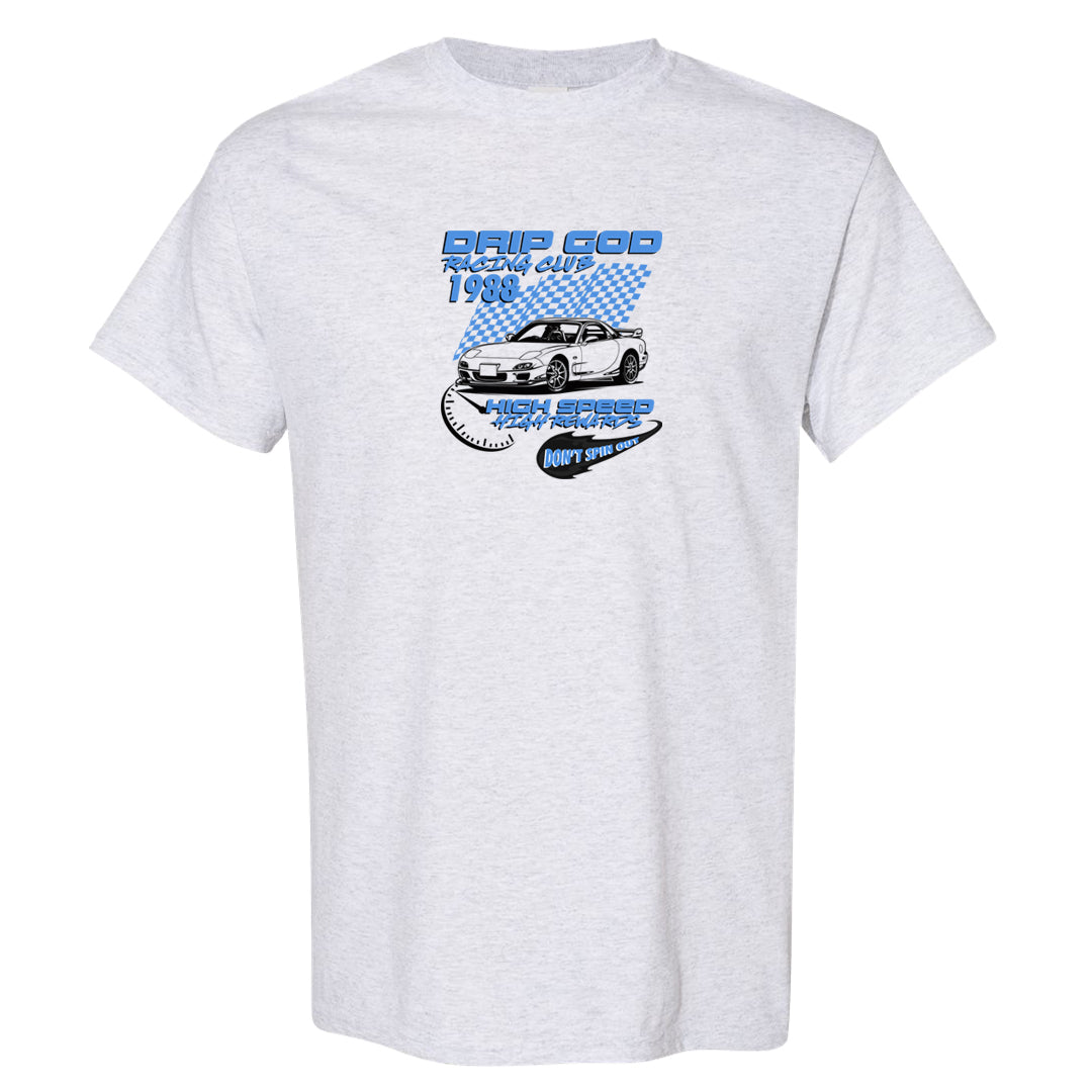 UNC Toe High 1s T Shirt | Drip God Racing Club, Ash