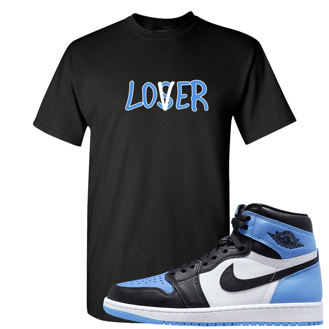 UNC Toe High 1s T Shirt | Lover, Black