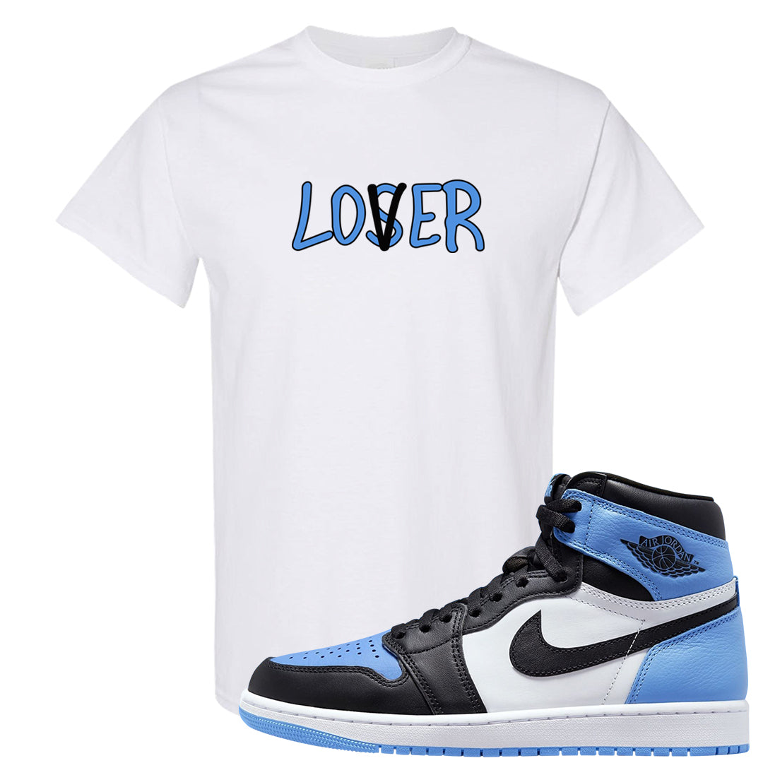 UNC Toe High 1s T Shirt | Lover, White