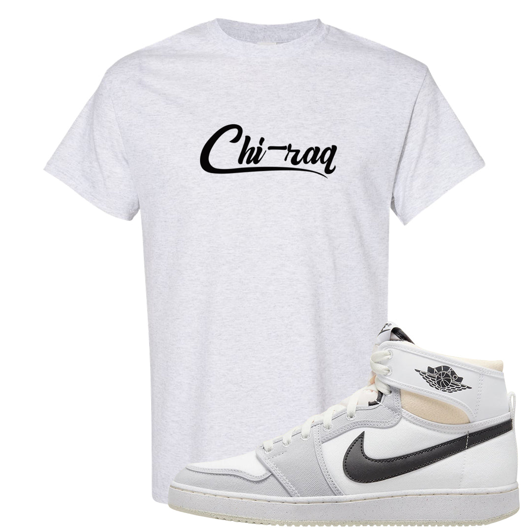 White Grey KO 1s T Shirt | Chiraq, Ash