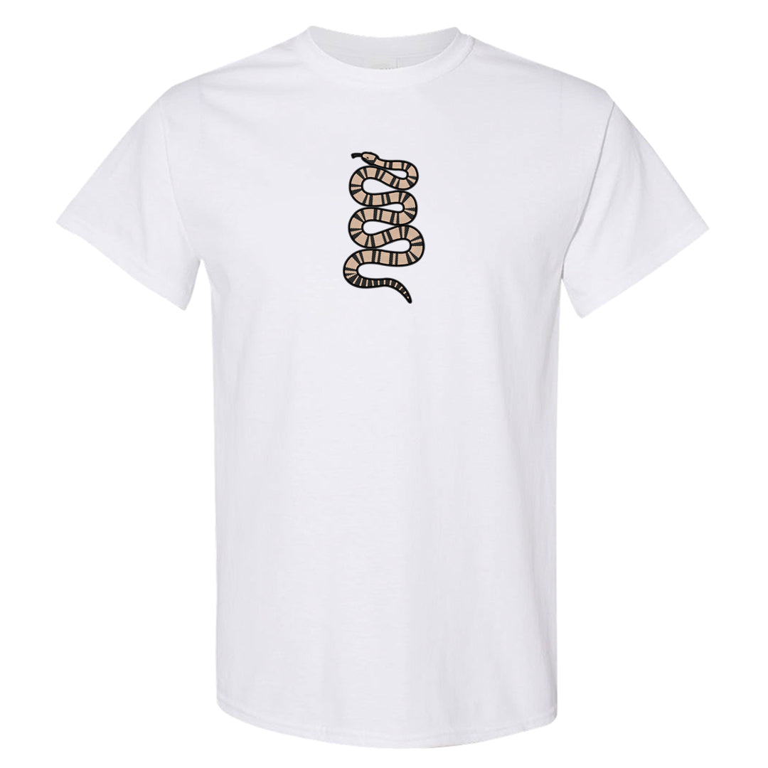 White Grey KO 1s T Shirt | Coiled Snake, White