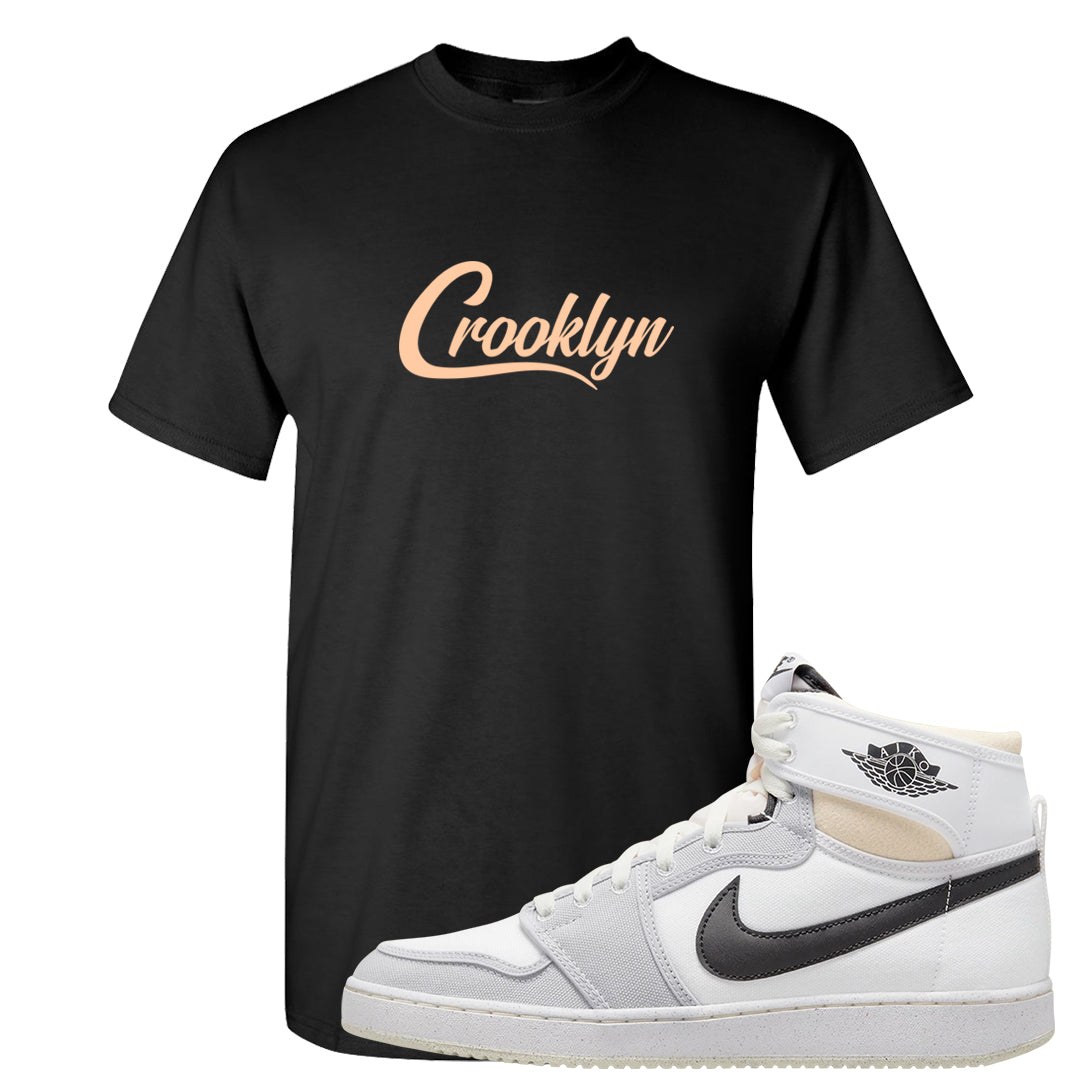 White Grey KO 1s T Shirt | Crooklyn, Black