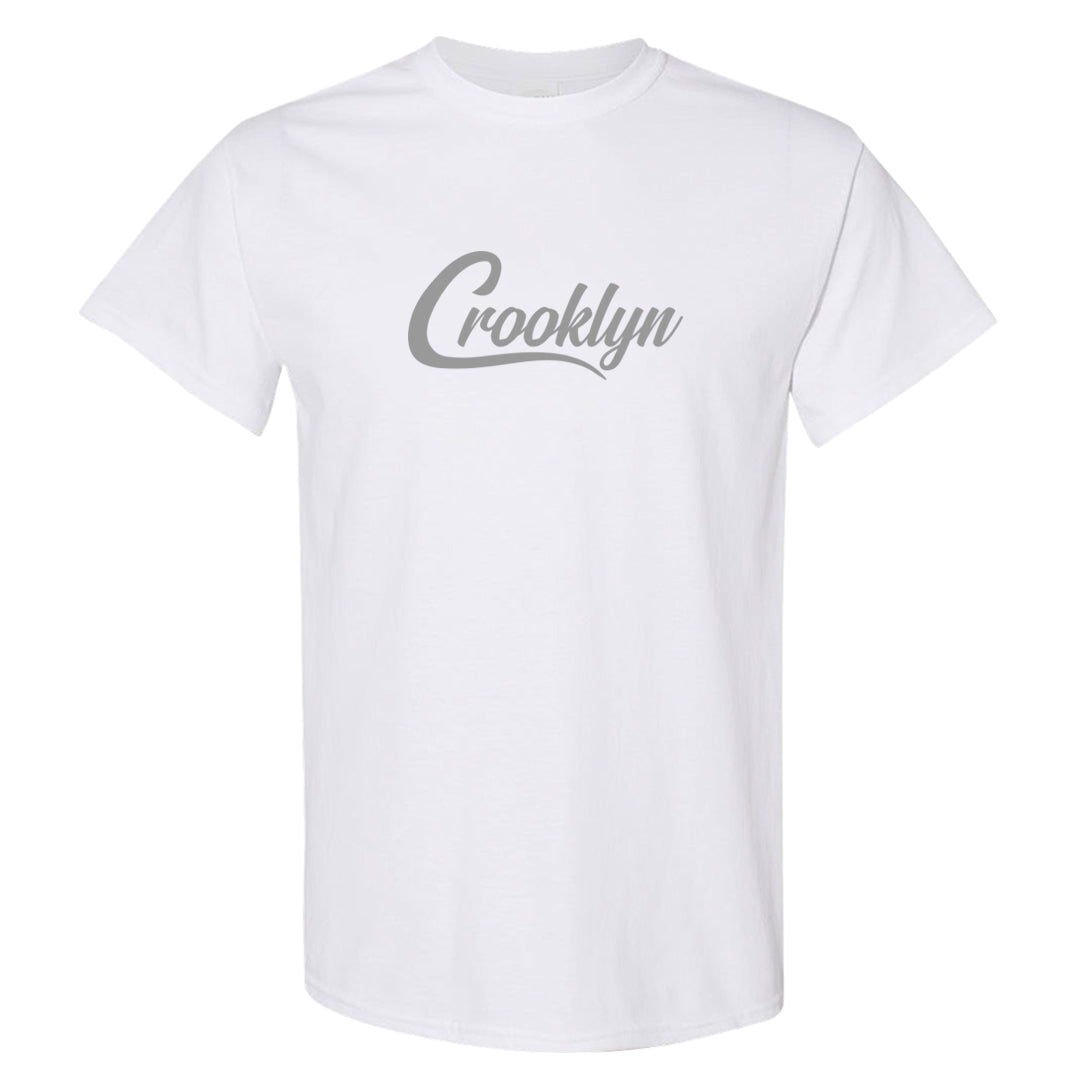 White Grey KO 1s T Shirt | Crooklyn, White